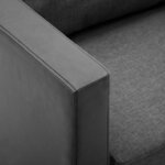 Vidaxl canapé à 2 places simili-cuir noir et gris clair