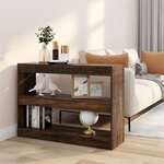 vidaXL Bibliothèque/Séparateur de pièce chêne fumé 100x30x72 cm