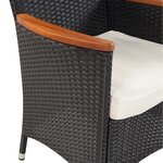 vidaXL Ensemble à manger d'extérieur 5Pièces avec coussins Résine tressée
