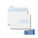 Lot de 500 enveloppes blanches c5 auto-adhésives à fenêtre