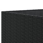 vidaXL Salon de jardin 7 Pièces avec coussins Noir Résine tressée