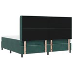 vidaXL Lit à ressorts avec matelas Vert foncé 200 x 200 cm Velours