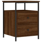 vidaXL Tables de chevet 2 Pièces chêne marron 44x45x60 cm bois ingénierie