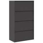 vidaXL Armoire de rangement 2 Pièces Noir 80 x 40 x 140 cm Acier