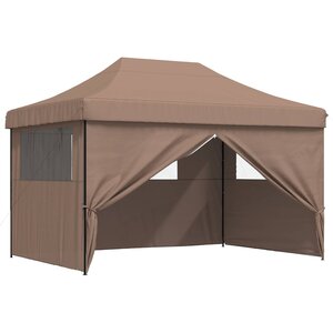 vidaXL Tente de fête Marron 279 x 410 x 315 cm Tissu Oxford