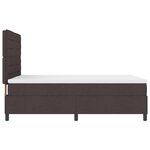 vidaXL Lit à ressorts avec matelas et LED marron foncé - 160 x 200 cm tissu