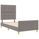 vidaXL Cadre de lit avec tête de lit Taupe 80 x 200 cm tissu