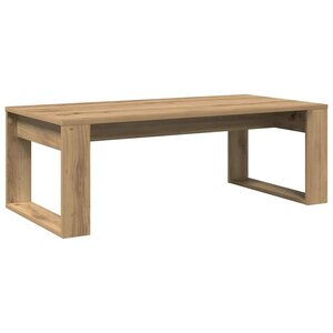 vidaXL Table basse chêne artisanal 102x50x35 cm bois d'ingénierie