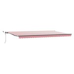 vidaXL Auvent rétractable Rouge et Blanc 600 × 300 cm Polyester