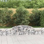 vidaXL Paniers à gabions arqués 11 Pièces 300x30x40/60 cm fer galvanisé