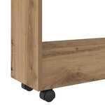 vidaXL Chariot de rangement étroit 3 niveaux chêne artisanal