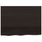 vidaXL Étagère de vasque murale acier et bois de chêne massif