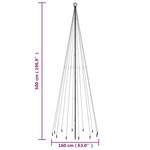 vidaXL Sapin de Noël avec piquet Blanc froid 732 LED 500 cm