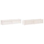 vidaXL Jardinières 2 Pièces blanc bois de pin massif