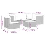 vidaXL Salon de jardin avec coussins 6 Pièces beige résine tressée