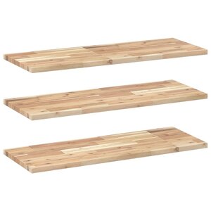 vidaXL Étagères flottantes 3 Pièces 80x30x2 cm acacia massif non traité