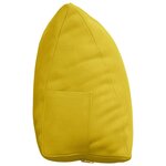 vidaXL Coussin de Dos Jaune 45 x 20 x 35 cm Tissu en velours côtelé