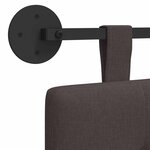 vidaXL Tête de lit suspendue Marron foncé tissu