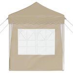 vidaXL Tente de fête pop-up 195 x 195 x 245 cm Crème Tissu Oxford