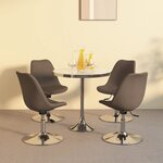 vidaXL Chaises pivotantes à manger lot de 4 taupe tissu