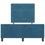 vidaXL Lit à ressorts avec tête de lit Bleu foncé 120 x 190 cm Velours