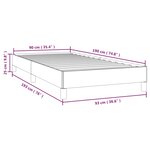 vidaXL Cadre de lit sans matelas gris foncé 90x190 cm tissu