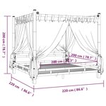 vidaXL Lit à baldaquin 200x200 cm Bambou