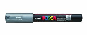 Marqueur pointe conique extra-fine POSCA PC1MC 0 7 - 1mm Argent x 12 POSCA