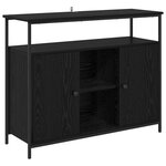 vidaXL Buffet Chêne noir 100 x 35 x 80 cm Bois d'ingénierie