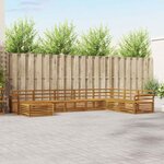 vidaXL Ensemble de canapés d'extérieur 8 Pièces Naturel