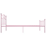 vidaXL Cadre de lit sans matelas rose métal 100x200 cm