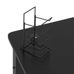Bureau table poste de travail meuble d'ordinateur informatique étude de jeu avec pieds en forme de K 110 x 60 x 75 cm noir 02_0023769