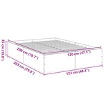 vidaXL Cadre de lit sonoma gris 120x200 cm bois d'ingénierie