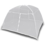 vidaXL Tente de camping 200x120x130 cm Fibre de verre Blanc