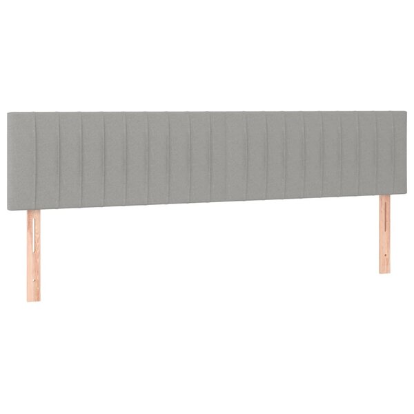 vidaXL Têtes de lit 2 Pièces Gris clair 100x5x78/88 cm Tissu