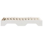 vidaXL Cadre de lit sans matelas empilable blanc 75x190 cm bois massif