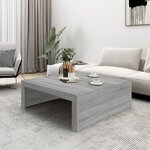 vidaXL Table basse Sonoma gris 100x100x35 cm Bois d'ingénierie