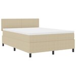 vidaXL Lit à sommier box avec matelas gris clair 140x200 cm Tissu en velours côtelé
