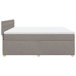 vidaXL Sommier à lattes de lit avec matelas Taupe 180x200 cm Tissu