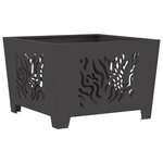 vidaXL Braise Noir 60 x 60 x 40 cm Acier