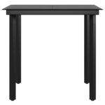vidaXL Mobilier de salle à manger de jardin coussins 3 Pièces Marron/noir