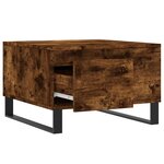 vidaXL Table basse chêne fumé 55x55x36 5 cm bois d'ingénierie