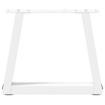 vidaXL Pieds de table basse en forme de V  2 pièces  blanc  40 x (30-31 3) cm  acier