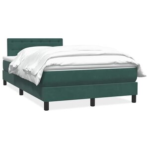 vidaXL Sommier à lattes de lit et matelas vert foncé 120x210cm velours