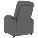vidaXL Fauteuil de massage Gris foncé Tissu