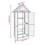 vidaXL Abri à outils de jardin marron 89x52 5x175 cm bois massif pin