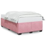 vidaXL Cadre de lit sans matelas rose 120x190 cm velours