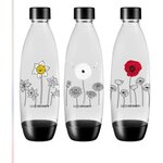 SODASTREAM Pack de 3 bouteilles de gazéification grand modele Winter flower