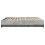 vidaXL Cadre de lit sans matelas gris béton 180x200 cm bois ingénierie