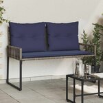 vidaXL Banc extérieur 2 -Seater 4 pc 110 x 59 x 82 cm polyrotin